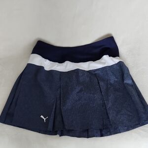 Puma Womans Navy and White  Golf Skort